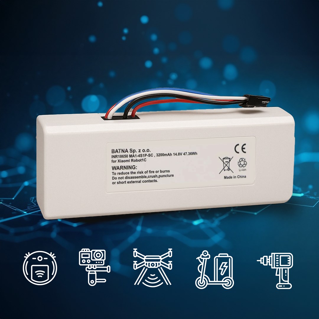 Battery for Xiaomi Robot 1C P1904-4S1P-MM  3200mAh  47.36Wh  STYTJ01ZHM Mijia 1C P1904-4S1P-MM (Dreame MC1808)