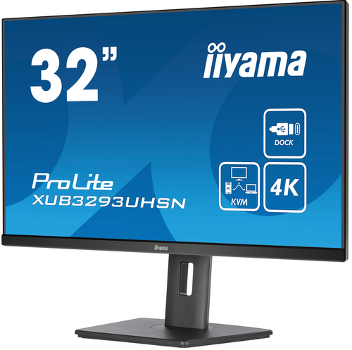 iiyama ProLite XUB3293UHSN-B5-STD computer monitor 80 cm (31.5") 3840 x 2160 pixels 4K Ultra HD LCD Black