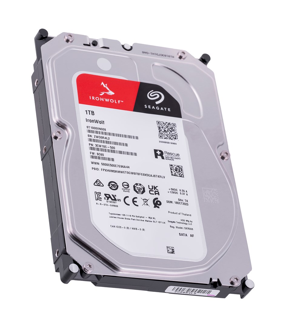 Seagate IronWolf ST1000VN008 internal hard drive 1 TB 5400 RPM 256 MB 3.5" Serial ATA III