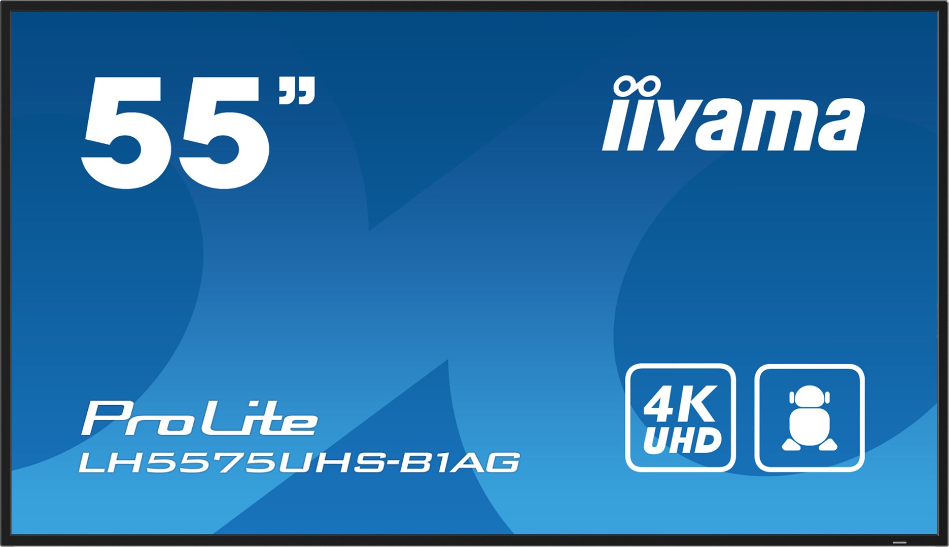 iiyama 55" 4K UHD Professional Digital Signage 24/7 display featuring Android OS, FailOver and Intel® SDM slot