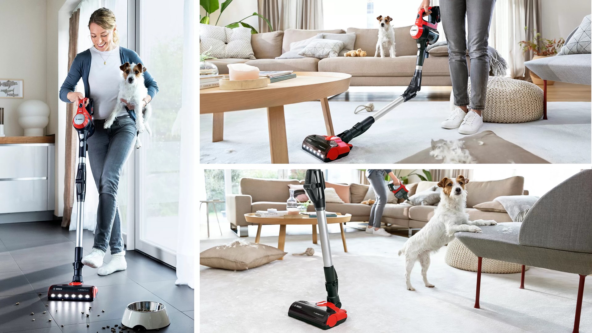 Bosch BCS711PET stick vacuum/electric broom Battery Dry Bagless 0.3 L Black, Red 3 Ah