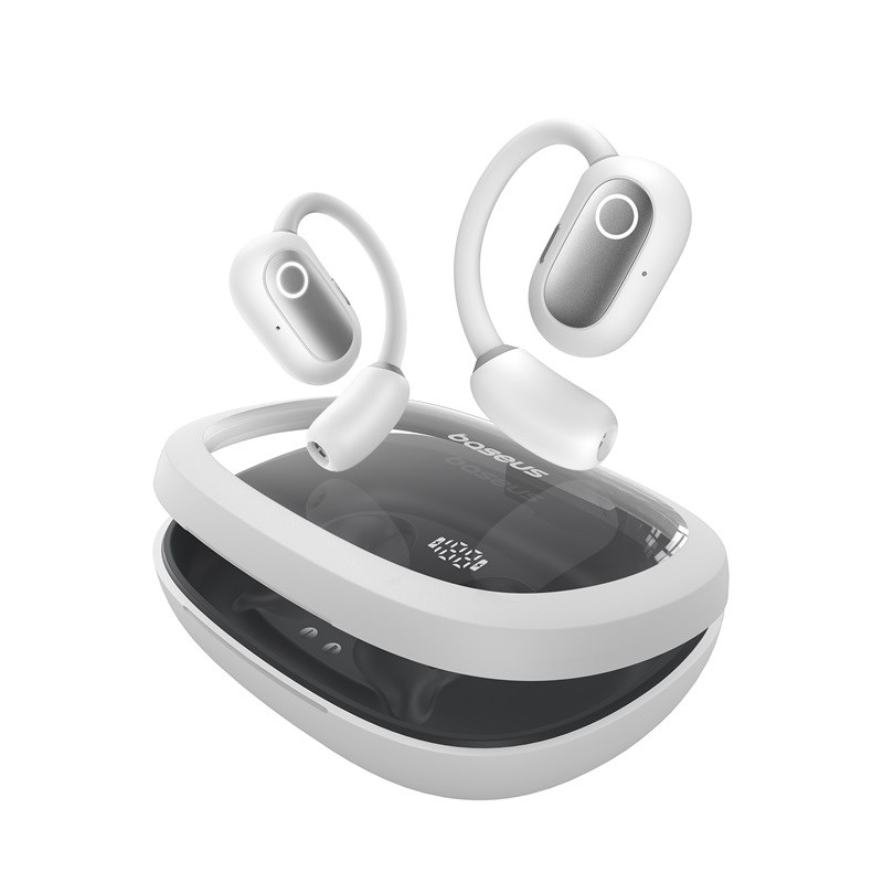 Baseus Eli Fit Open- Ear Headset Wireless Connectivity/Music USB Type-C Bluetooth White
