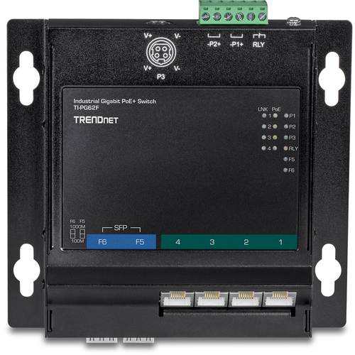 Trendnet TI-PG62F network switch Gigabit Ethernet (10/100/1000) Power over Ethernet (PoE) Black