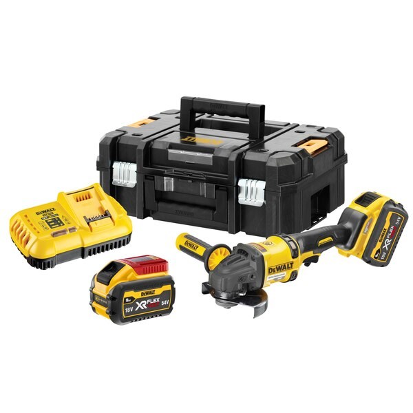 DEWALT DCG418X2-QW angle grinder 125mm 54V FV 2x9Ah Black  Yellow
