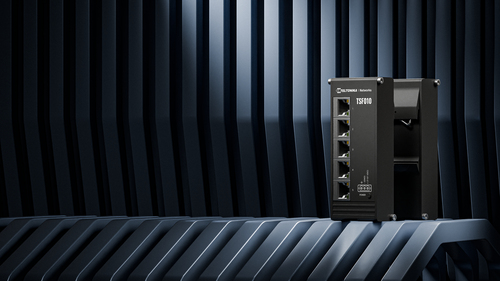 Teltonika NETWORKS TSF010 Flat Ethernet Switch Unmanaged Fast Ethernet (10/100) DIN rail Black