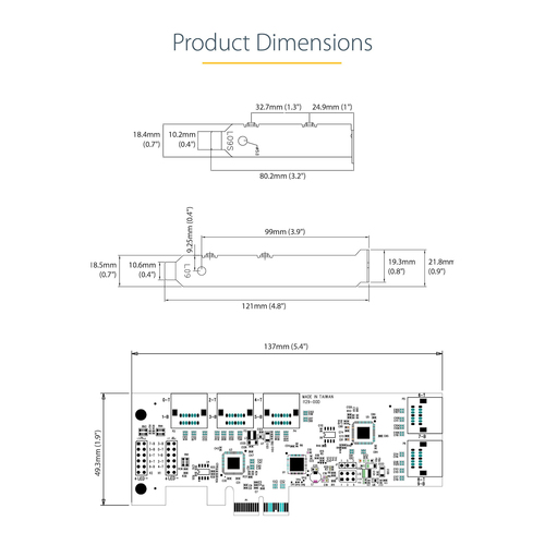 StarTech.com SATA PCIe Card - 10 Port PCIe SATA Expansion Card - 6Gbps - Low/Full Profile - Stacked SATA Connectors - ASM1062 Non-Raid - PCI Express to SATA Converter/Adapter