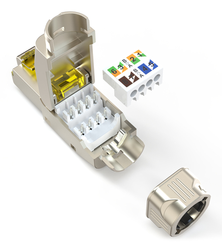 Digitus CAT 6A field connector, AWG 22-27, supports up to 4PPoE, IEEE802.3bt