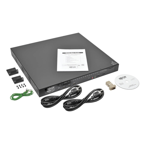 Tripp Lite B064-016-02-IPG NetDirector 16-Port Cat5 KVM over IP Switch - Virtual Media, 2 Remote + 1 Local User, 1U Rack-Mount, TAA