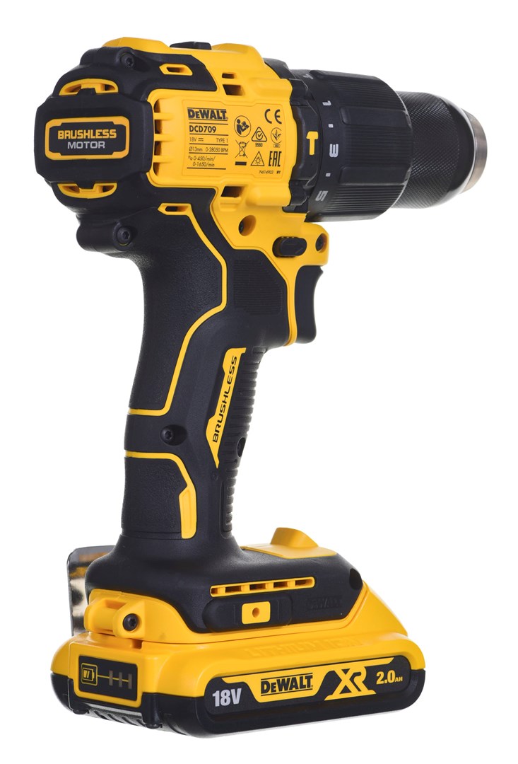 Dewalt DCD709D2T impact wrench with battery and charger