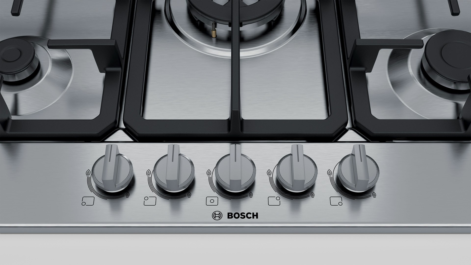 Bosch Serie 4 PGQ7B5B90 hob Stainless steel Built-in 75 cm Gas 5 zone(s)