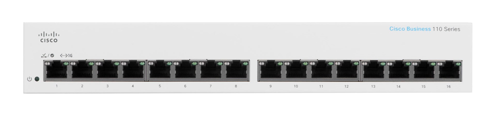 Cisco CBS110 Unmanaged L2 Gigabit Ethernet (10/100/1000) 1U Grey