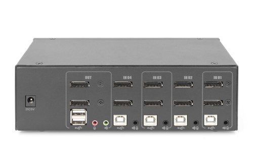 Digitus KVM Switch, 4 Port, Dual Display, 4K, DisplayPort®