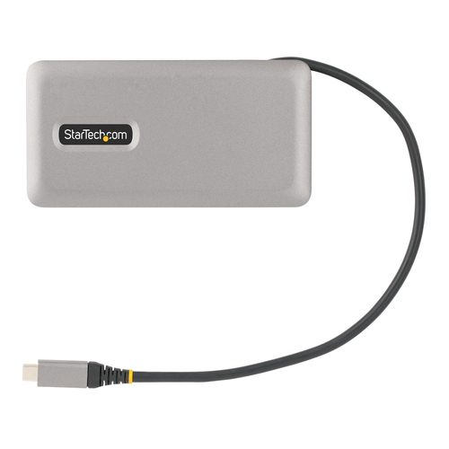 StarTech.com USB-C Multiport Adapter - 4K 60Hz HDMI/DP - 3-Port USB Hub - 100W Power Delivery Pass-Through - GbE - Travel Mini Docking Station w/ Charging - 1ft/30cm Wrap-Around Cable