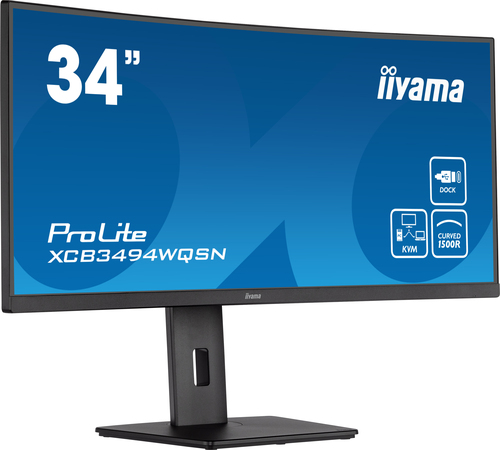 iiyama ProLite XCB3494WQSN-B5-STD computer monitor 86.4 cm (34") 3440 x 1440 pixels UltraWide Quad HD Black