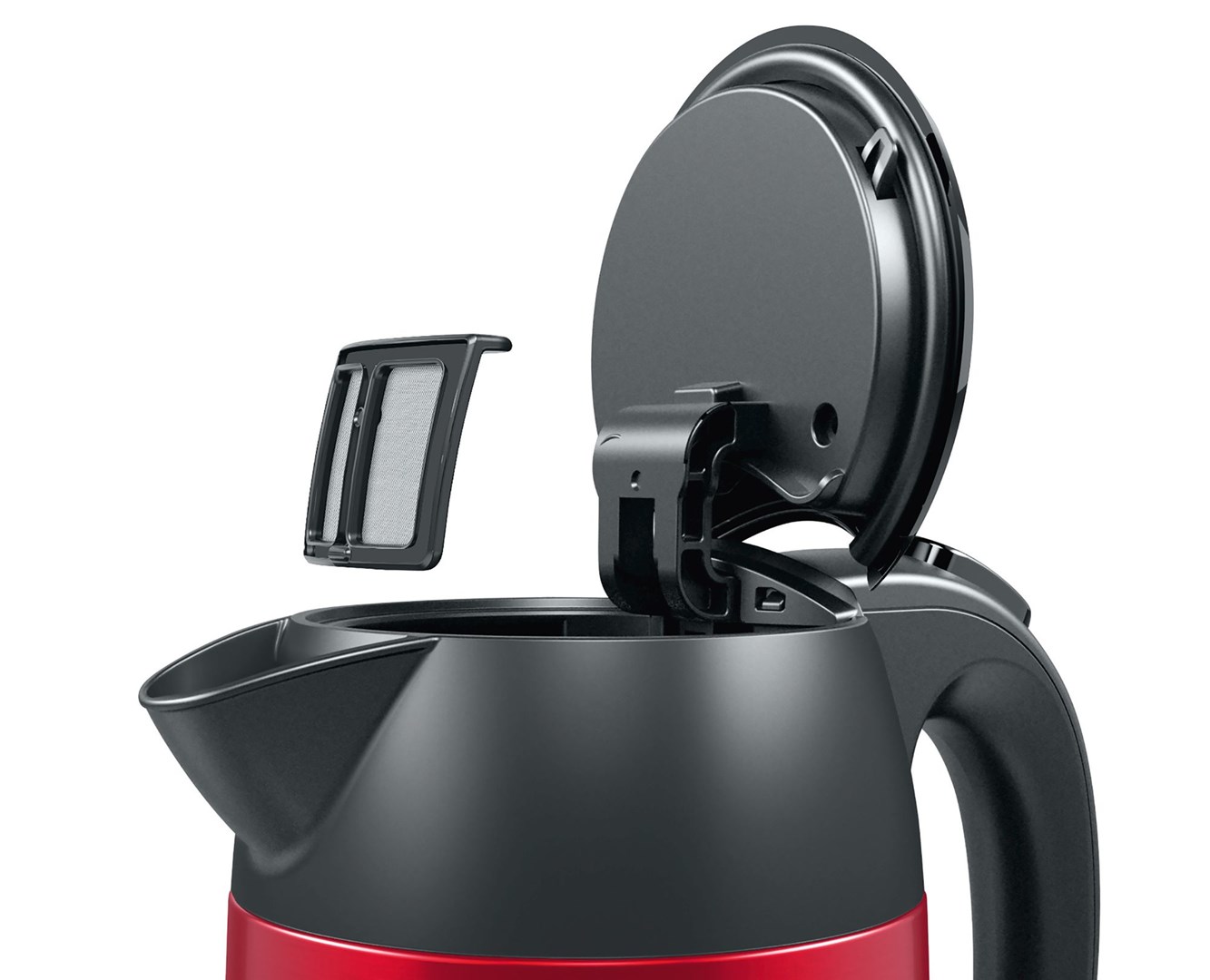Bosch TWK3P424 electric kettle 1.7 L 2400 W Grey Red .