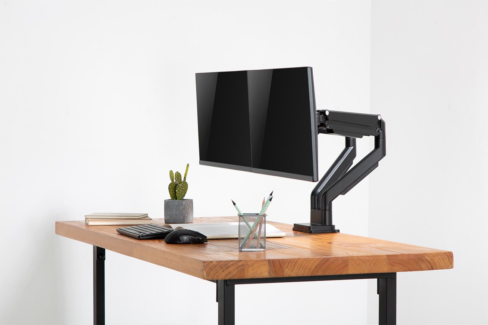 Digitus Universal Dual Monitor Mount with Gas Spring and Clamp Mount
