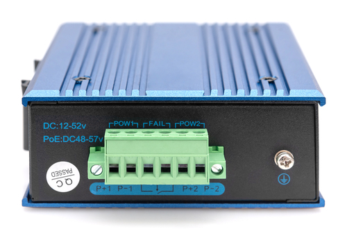 Digitus 4 port Fast Ethernet network PoE switch, industrial, unmanaged, 1 SFP uplink