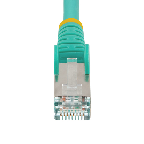 StarTech.com 7m CAT6a Ethernet Cable - Aqua - Low Smoke Zero Halogen (LSZH) - 10GbE 500MHz 100W PoE++ Snagless RJ-45 w/Strain Reliefs S/FTP Network Patch Cord