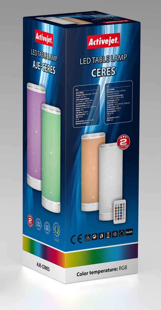 Activejet LED decorative lamp AJE-CERES RGB