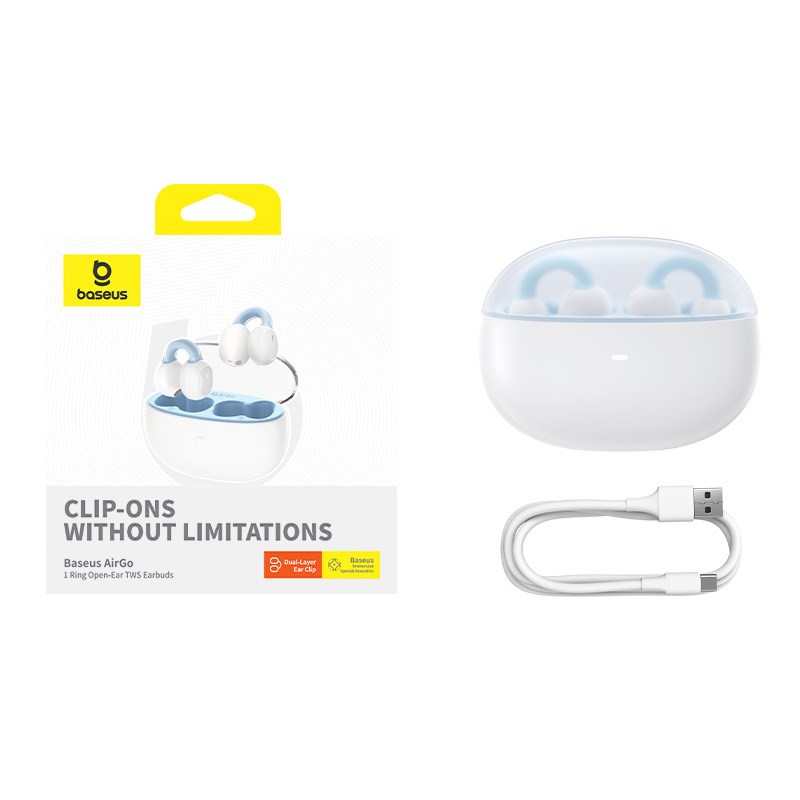 Baseus AirGo 1 Ring Headset True Wireless Stereo (TWS) In-ear Calls/Music Bluetooth White