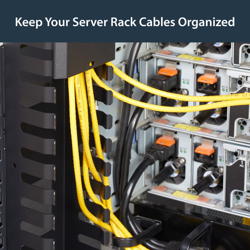 StarTech.com Vertical Cable Organizer with Finger Ducts - 0U - 6 ft.