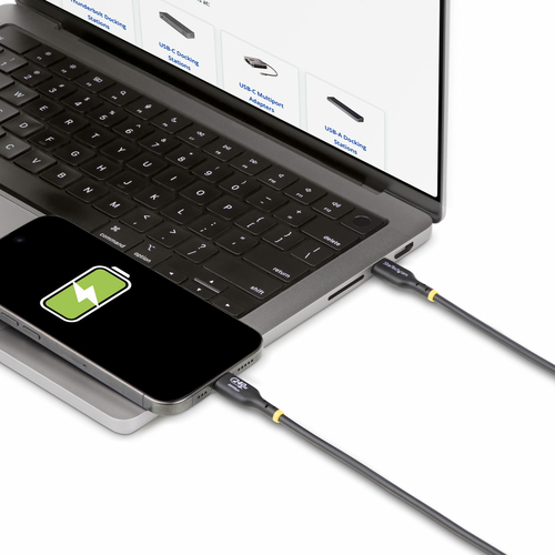 StarTech.com 4m USB-C Charging Cable, USB-IF Certified USB C Cable, 240W PD EPR, USB 2.0 Type-C Laptop Charger Cord, USB-C Data Transfer Cable, TPE Jacket, M/M