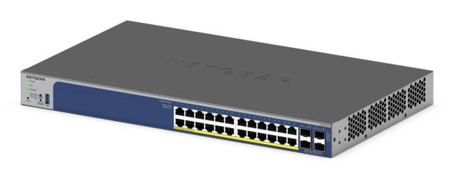 NETGEAR 28-Port PoE Gigabit/10G Stackable Smart Switch (GS728TXP)