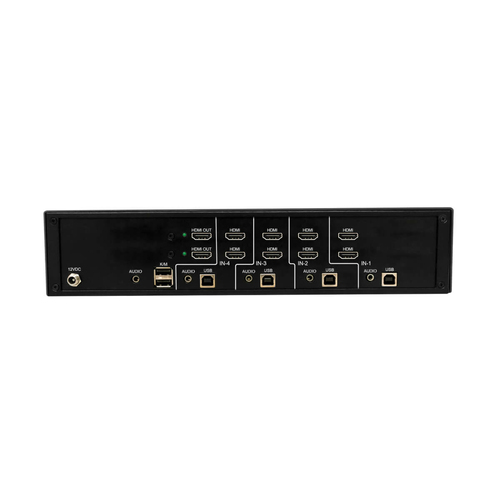 Tripp Lite B002-H2A4-N4 Secure KVM Switch, 4-Port, Dual Head, HDMI to HDMI, 4K, NIAP PP4.0, Audio, TAA