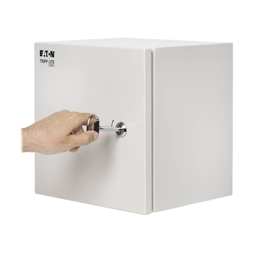 Tripp Lite SRIN4121210 SmartRack Outdoor Industrial Enclosure with Lock - NEMA 4, Surface Mount, Metal Construction, 12 x 12 x 10 in., Gray