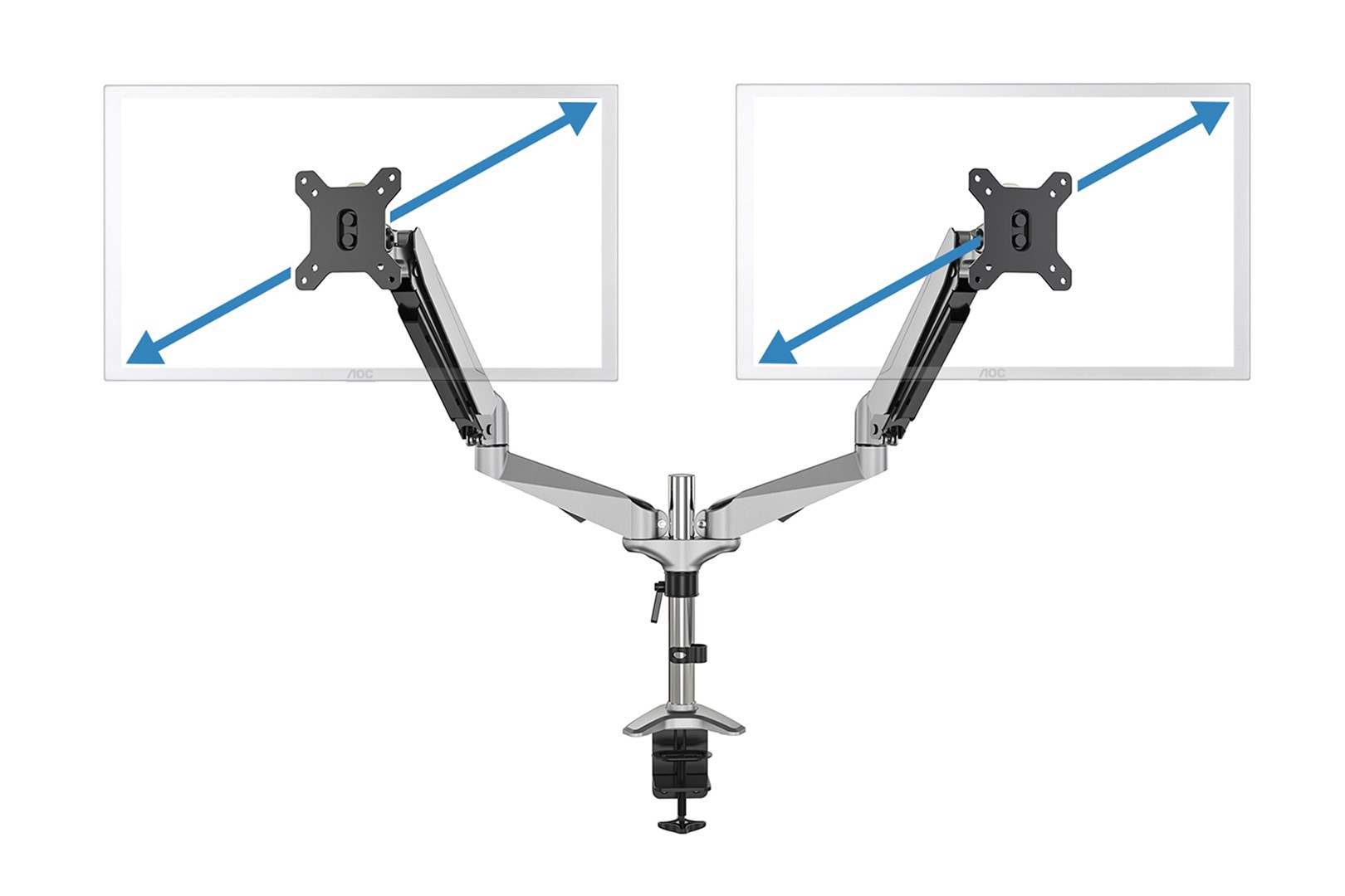 Digitus Dual monitor mount, 2x 32", 2x 8 kg