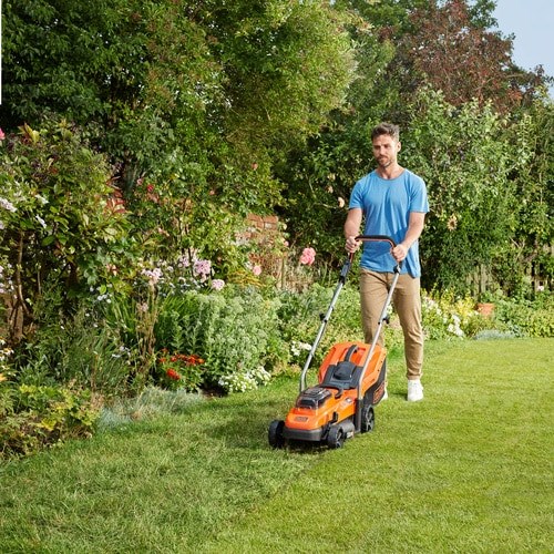 Black & Decker BCMW3318L2 Push lawn mower Battery Black  Orange