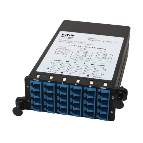 Tripp Lite N482TAP-4SM73LC Fiber TAP Cassette - Singlemode, 4x Duplex LC, 70/30 Split