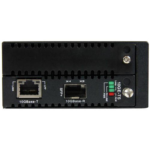 StarTech.com 10 Gigabit Ethernet Copper-to-Fiber Media Converter - Open SFP+ - Managed