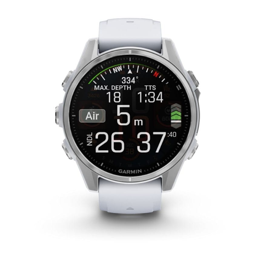 Garmin Fenix 8 3.3 cm (1.3") AMOLED 43 mm Digital 416 x 416 pixels Touchscreen Silver Wi-Fi GPS (satellite)
