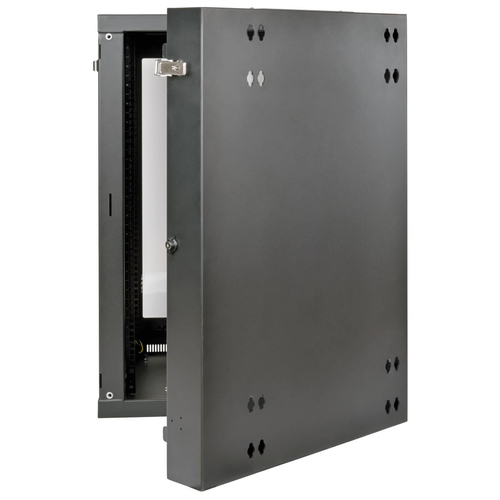 Tripp Lite SRW18USDPG SmartRack 18U UPS-Depth Wall-Mount Half-Height Rack Enclosure, Clear Acrylic Window, Hinged Back