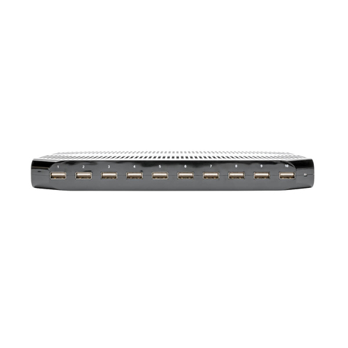 Tripp Lite U280-010-ST-CEE 10-Port USB Charging Station with Adjustable Storage, 12V 8A (96W) USB Charger Output, Schuko Power Cord