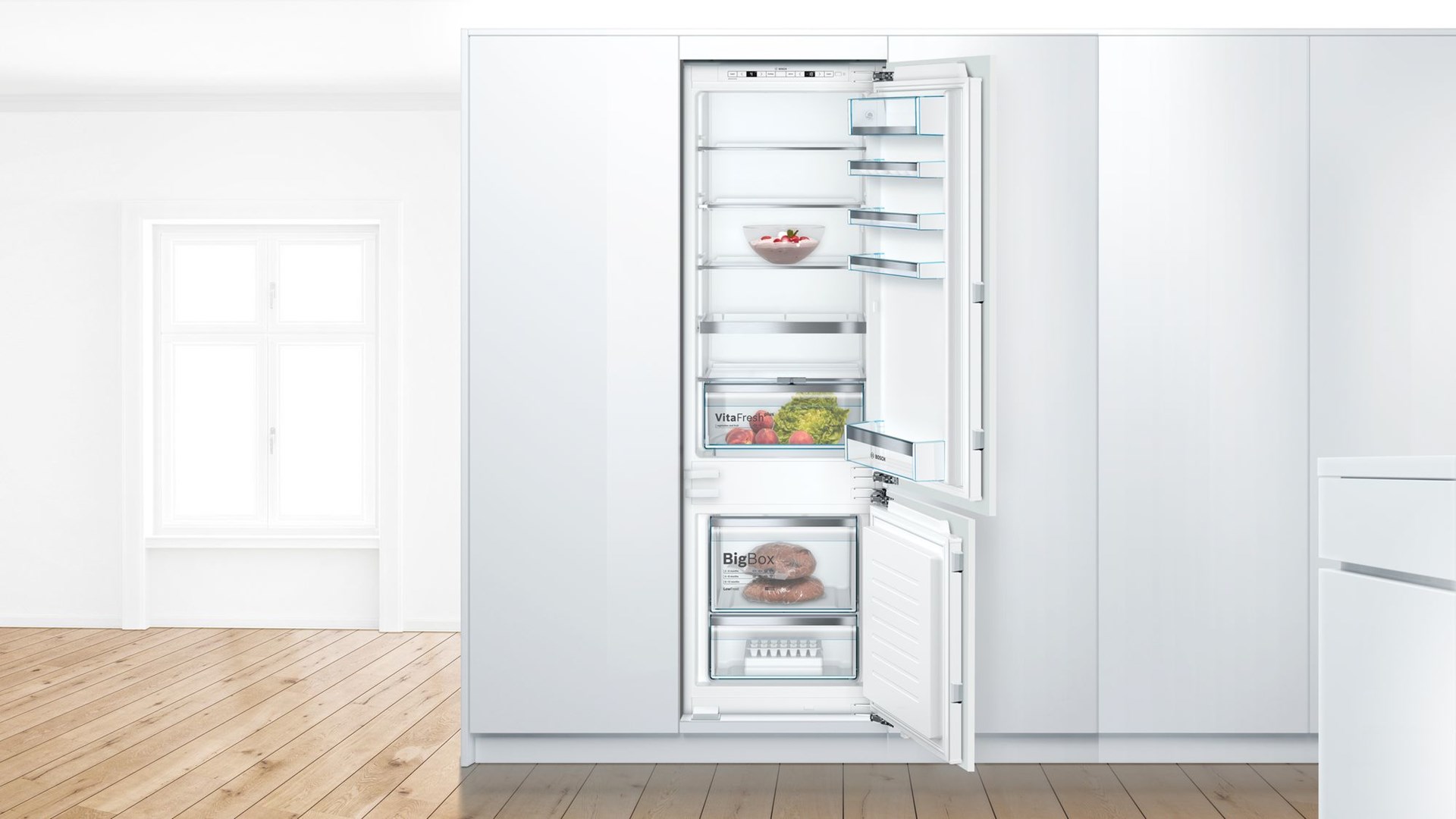 Bosch Serie 6 KIS87AFE0 fridge-freezer Built-in 272 L E White