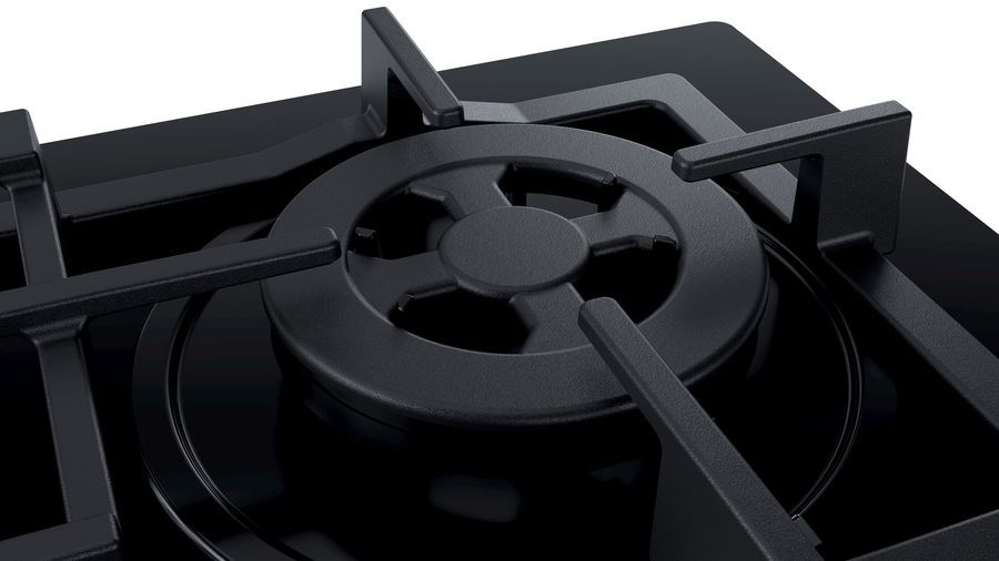 Bosch Serie 4 PNH6B6B90 hob Black Built-in 60 cm Gas 4 zone(s)
