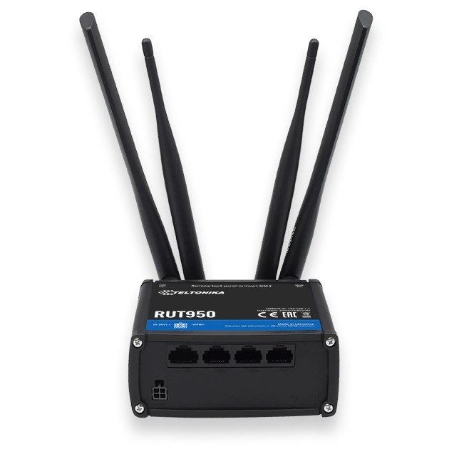 Teltonika RUT950 wireless router Fast Ethernet 4G Black