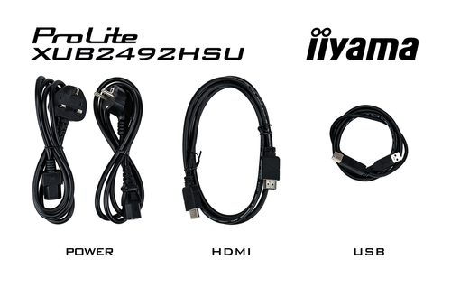 iiyama ProLite XUB2492HSU-B5-STD computer monitor 60.5 cm (23.8") 1920 x 1080 pixels Full HD LED Black