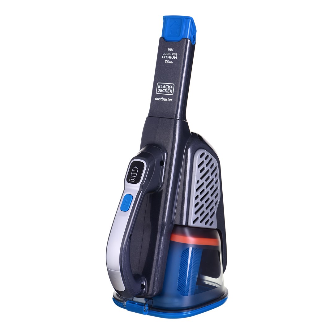 Black & Decker BHHV520BF handheld vacuum Black Blue Silver Bagless