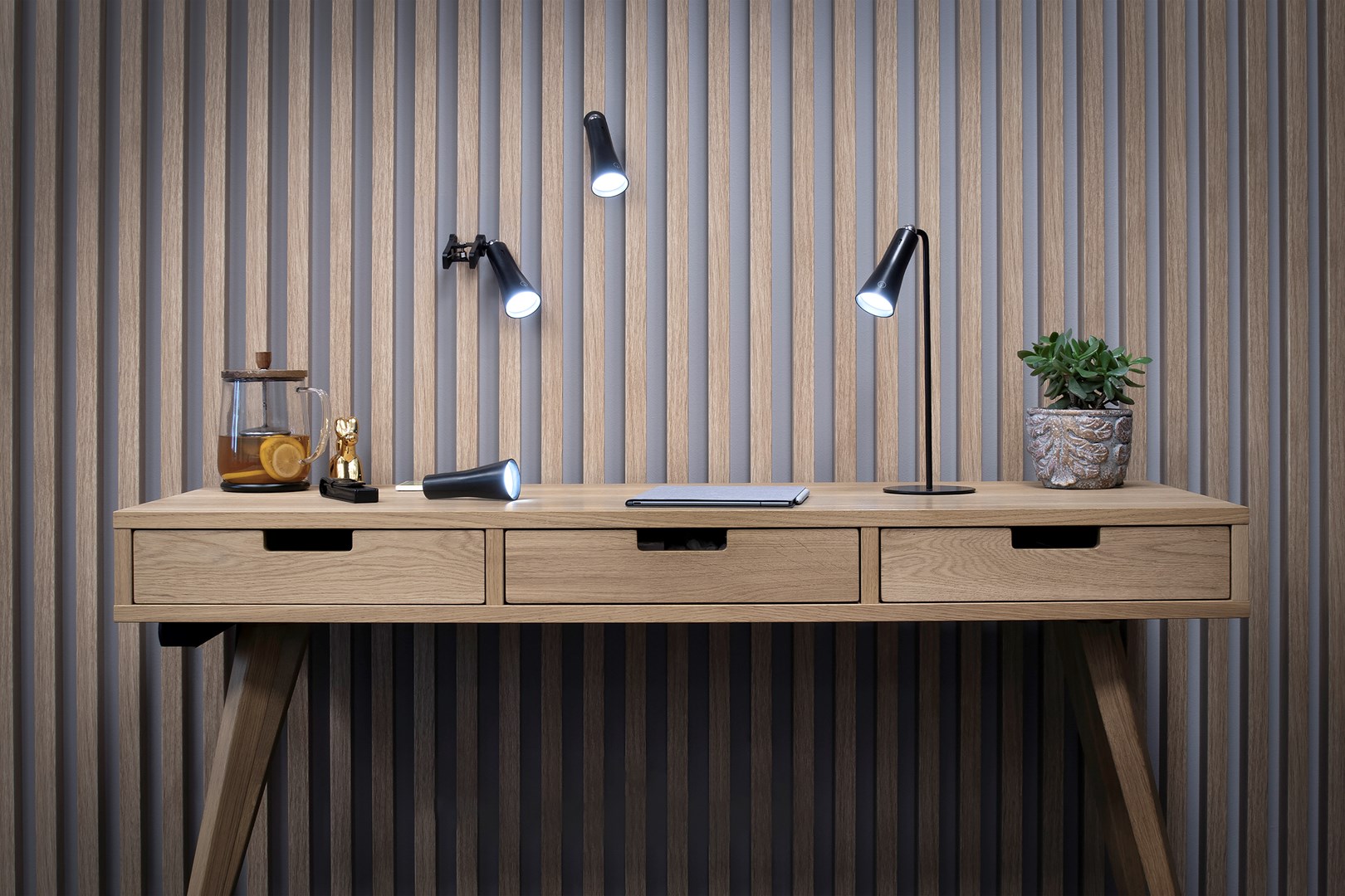Activejet Multifunctional lamp AJE-IDA 4IN1 Black