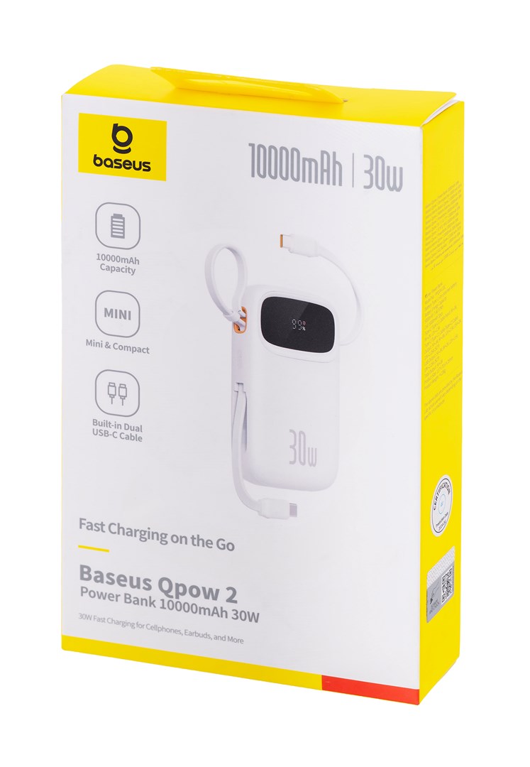 Baseus QPow2 Lithium Polymer (LiPo) 10000 mAh White