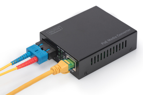 Digitus Gigabit PoE media converter, RJ45 / SC, MM, PSE