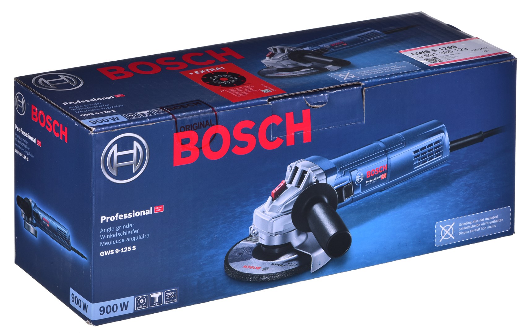 Angle grinder 900W GWS 9-125S BOSCH 0601396123