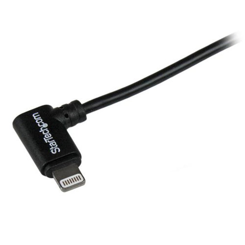 StarTech.com 2 m (6 ft.) USB to Lightning Cable - Right Angle iPhone / iPad / iPod Charger Cable - 90 Degree Lightning to USB Cable - Apple MFi Certified - Black