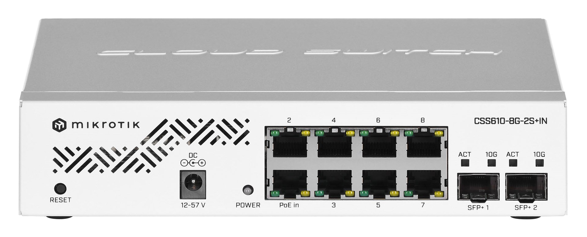 Mikrotik CSS610-8G-2S+IN network switch Gigabit Ethernet (10/100/1000) Power over Ethernet (PoE) White