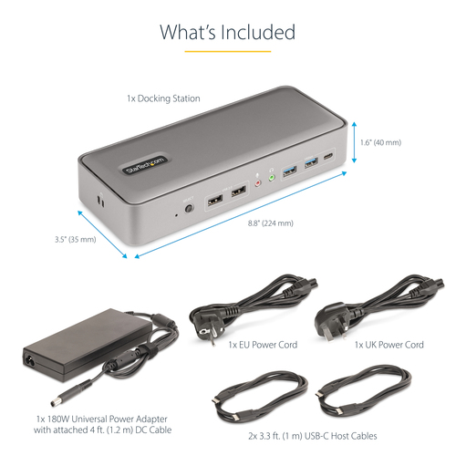 StarTech.com Dual-Laptop USB-C KVM Docking Station, Dual Monitor 4K 60Hz DisplayPort Dock, 5-Port USB Hub, GbE, 90W/45W Power Delivery to Two Laptops, Windows/Mac, 2-Host KVM Dock - TAA