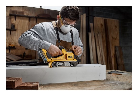 Belt sander DEWALT DCW220NT portable sander 18V Yellow  Black