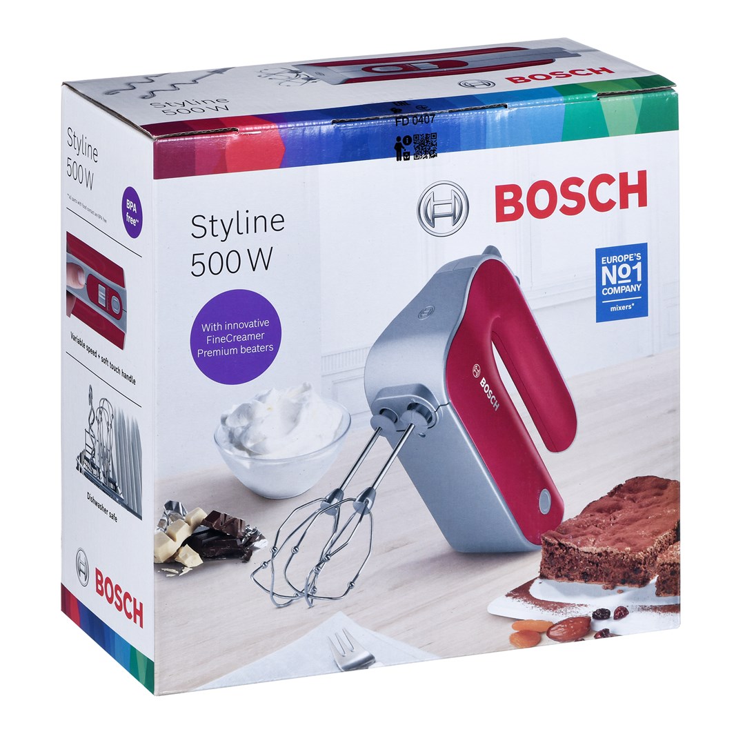 Bosch MFQ40303 mixer Hand mixer 500 W Red, Silver